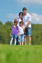 Image showing happy young family have fun outdoors