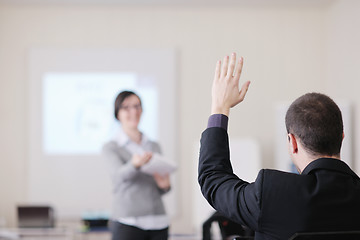 Image showing business people group on seminar