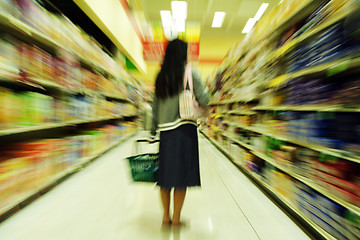 Image showing Grocery shopping