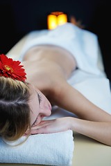 Image showing Beautiful young woman in spa