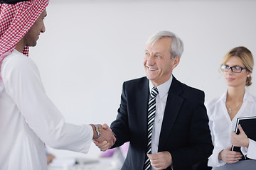 Image showing Arabic business man at meeting