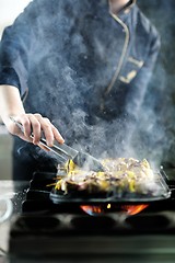 Image showing chef preparing meal