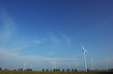 Image showing wind turbine generating eco electricity