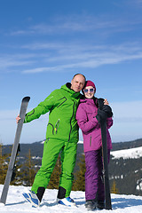 Image showing couple winter ski