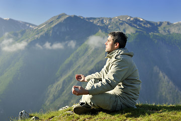 Image showing fresh sunrise at mountain