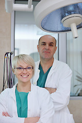 Image showing veterinarian and assistant in a small animal clinic