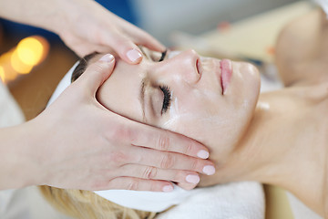 Image showing Beautiful young woman in spa