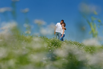 Image showing happy couple in wheat field