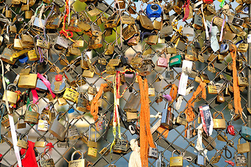 Image showing Love locks in Paris