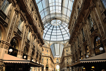 Image showing Galleria Vittorio Emanuele II in Milan, Italy