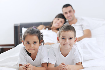 Image showing happy young Family in their bedroom