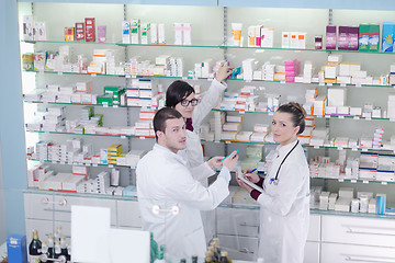 Image showing pharmacy drugstore people team