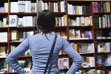 Image showing female in library