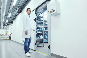 Image showing medical factory  supplies storage indoor