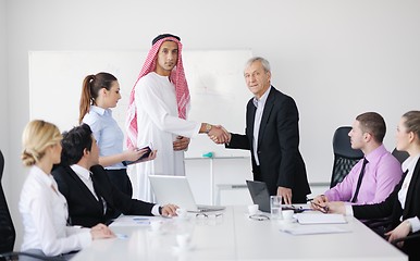 Image showing Arabic business man at meeting