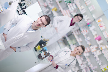 Image showing pharmacy drugstore people team