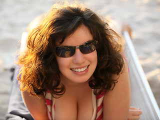 Image showing Girl on the beach