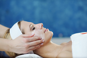 Image showing Beautiful young woman in spa