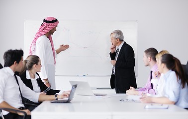 Image showing Arabic business man at meeting