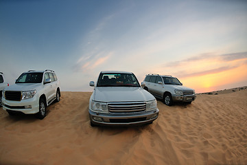 Image showing desert safari vehicles