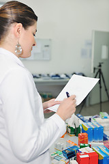 Image showing medical factory  supplies storage indoor