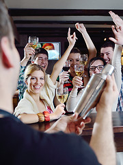 Image showing Group of happy young people