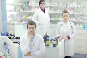 Image showing pharmacy drugstore people team