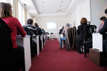 Image showing business people group on seminar