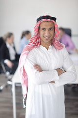 Image showing Arabic business man at meeting