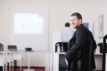 Image showing business man on seminar