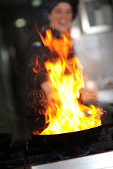 Image showing chef preparing meal