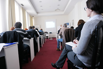Image showing business people group on seminar