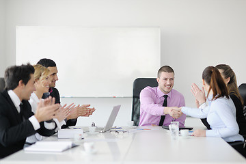 Image showing business people group on meeting