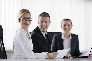 Image showing business people in a meeting at office