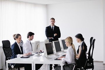 Image showing business people group working in customer and helpdesk office