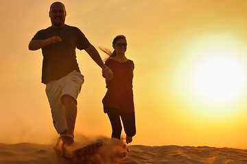 Image showing couple enjoying the sunset