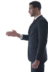 Image showing business man giving you a hand shake