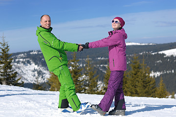 Image showing couple winter ski