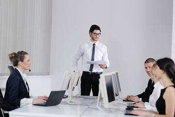 Image showing business people group working in customer and helpdesk office