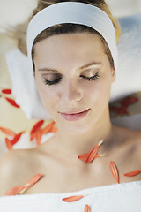 Image showing Beautiful young woman in spa