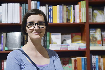 Image showing female in library