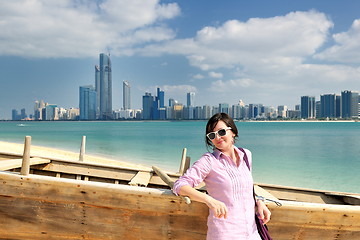 Image showing happy tourist woman