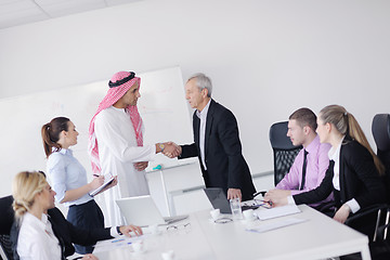 Image showing Arabic business man at meeting