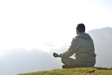 Image showing fresh sunrise at mountain