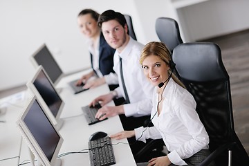 Image showing business people group working in customer and helpdesk office