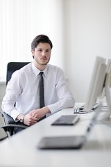 Image showing business people group working in customer and help desk office