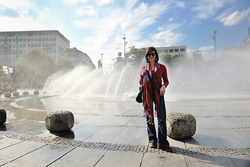 Image showing tourist woman have fun in france