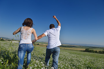 Image showing happy couple in wheat field