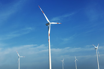 Image showing wind turbine generating eco electricity