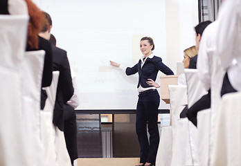 Image showing business woman giving presentation